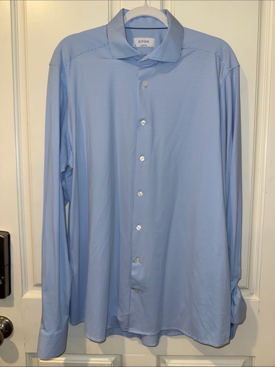 Eton Other - Eton Light Blue Men's Dress Shirt 43/17 stretchy